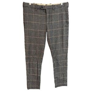 MNG MAN Houndstooth Trousers Pants Cotton Blend Tailored Fit Mens Size 34